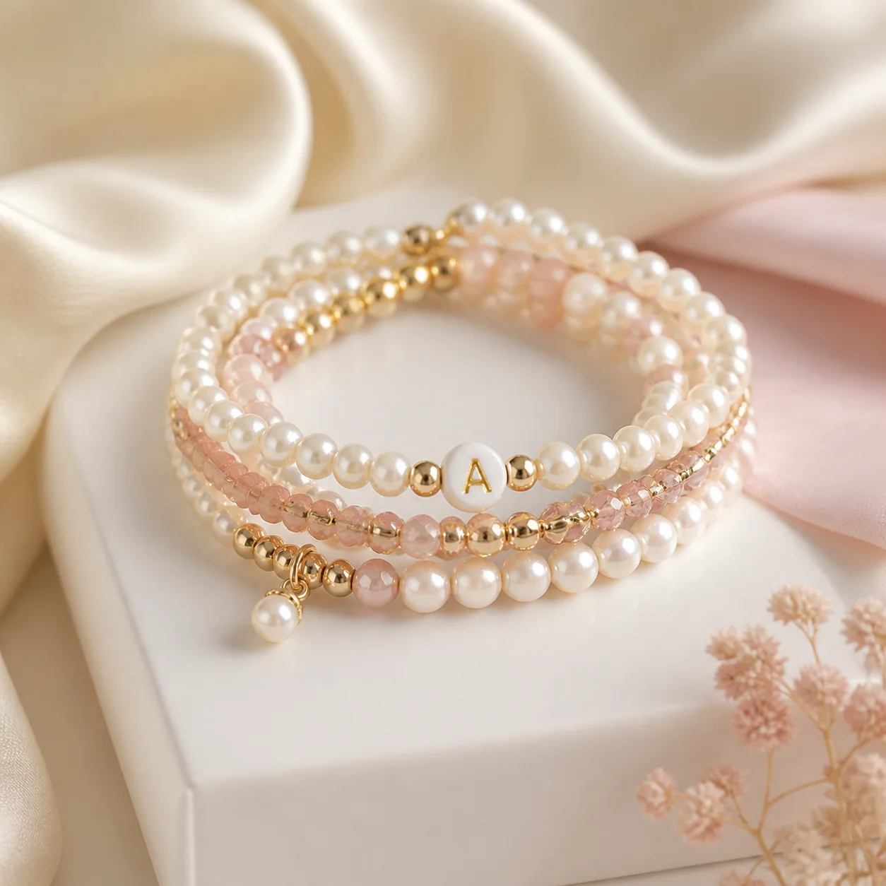 Beaded bracelet stack