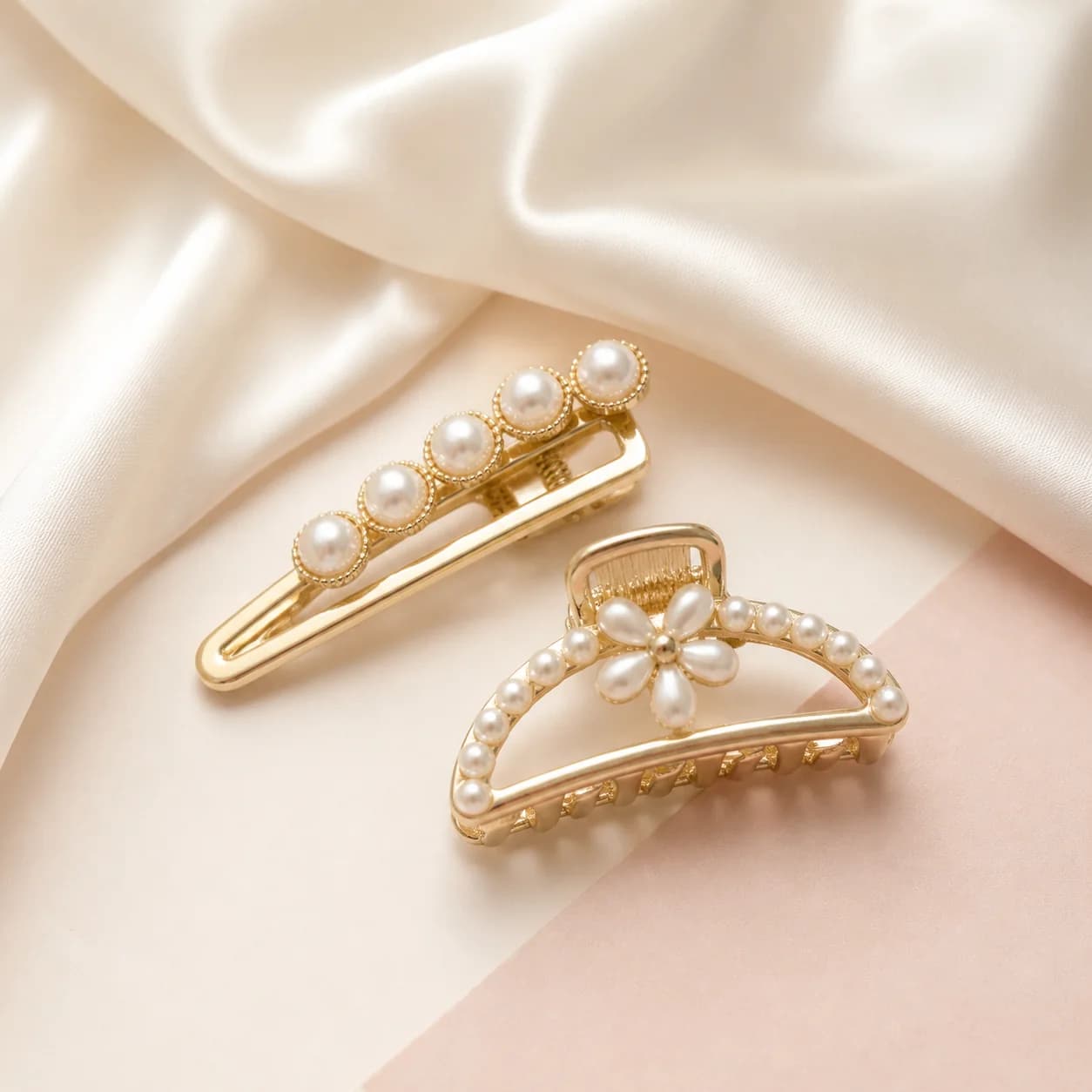Decorative hair clip duo
