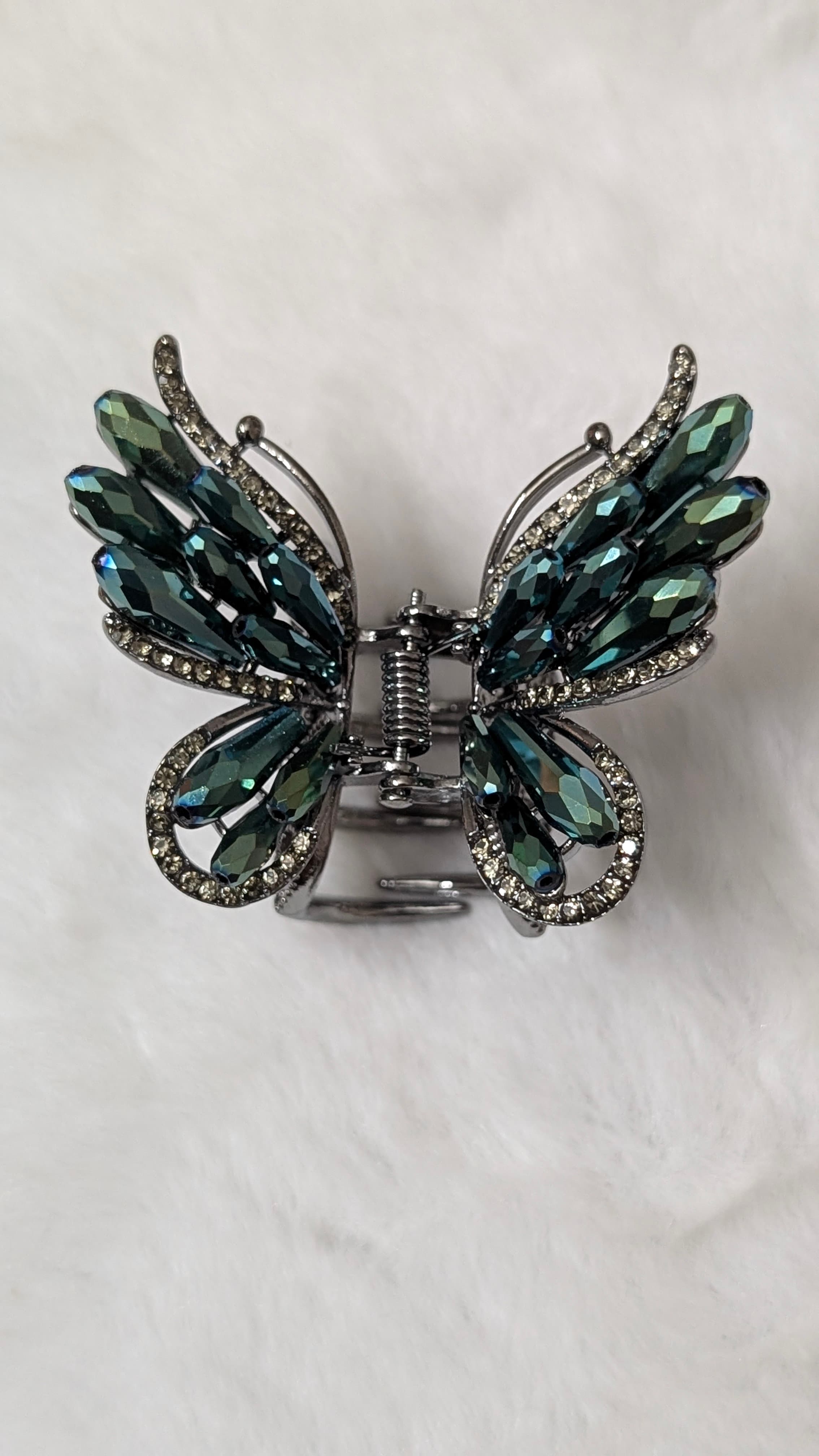 Green Crystal Butterfly Catcher Clip, photo 1 of 2